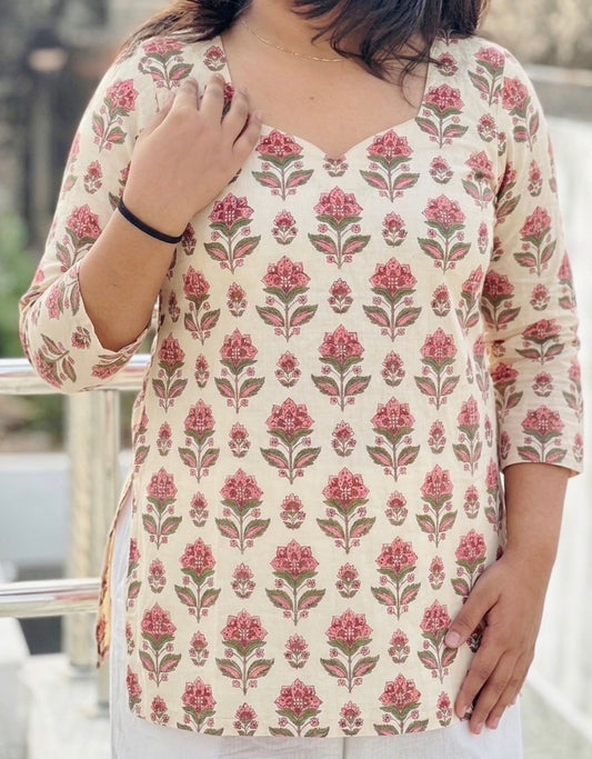 Gauri- off white short kurti