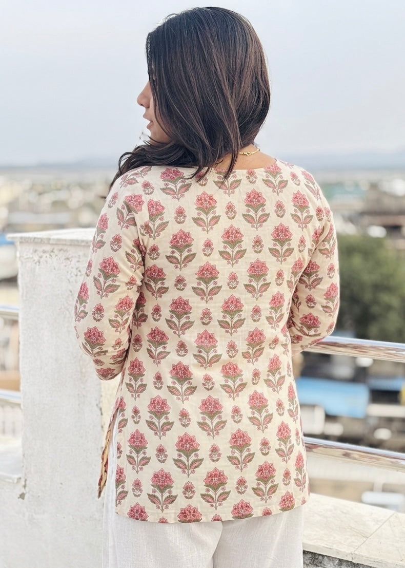Gauri- off white short kurti