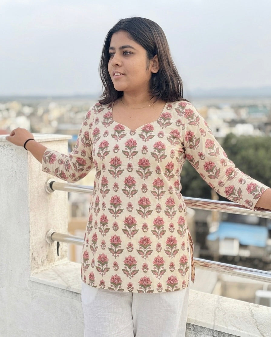 Gauri- off white short kurti