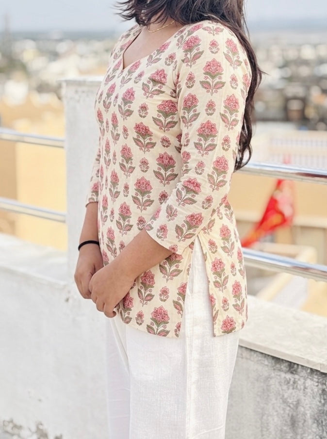 Gauri- off white short kurti