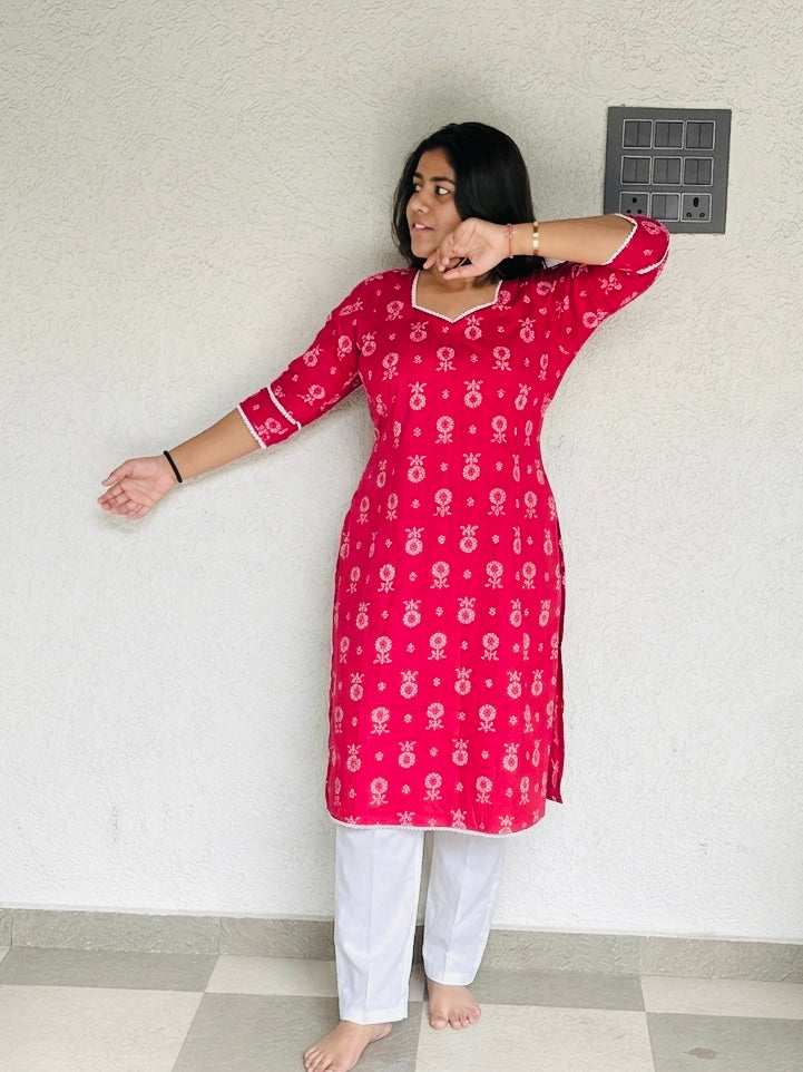 Gulabo:- rani pink kurta & Pant set