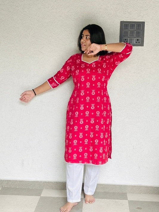Gulabo:- rani pink kurta & Pant set
