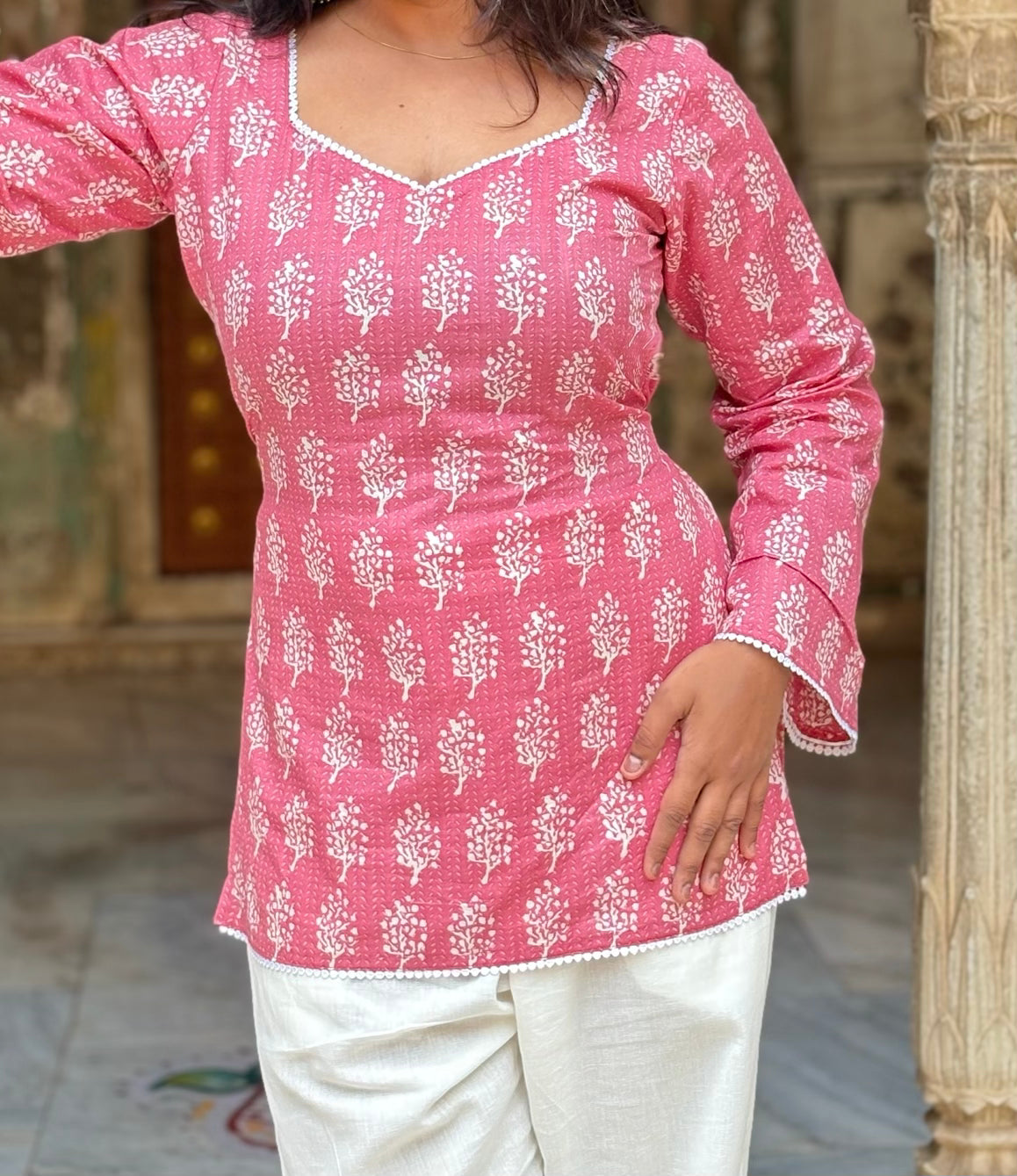 Chand bell sleeves kurti